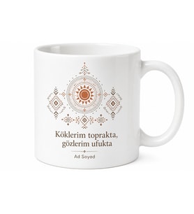 Minimal Anadolu Çizimli Kupa Bardak Özel Tasarım Hediye Kupa