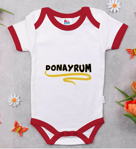 BK Kids Donayrum Tasarımlı Kırmızı Bebek Body Zıbın-1
