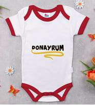 BK Kids Donayrum Tasarımlı Kırmızı Bebek Body Zıbın-1