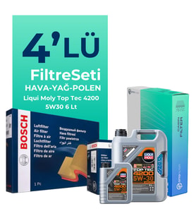 BOSCH Mercedes A180 Dizel Filtre Bakım Seti Liqui Moly Motor Yağlı (2018-2022) 4 Lü