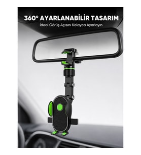 Mey İthalat® Dikiz Aynasına ve Koltuk Başlığına Uyumlu Telefon Tutucu Yeni Nesil