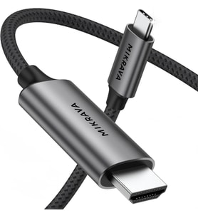 HDMI Kablo (4K@60Hz,2K@120Hz,1080P@165Hz) HDR HDCP Type C to HDMI 2.0 [Thunderbolt 5/4/3, DeX Mode Uyumlu], iPhone 15/16/17 Pro, MacBook iPad Pro/Air, Samsung S25 ile Uyumlu (1 Metre)