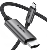 HDMI Kablo (4K@60Hz,2K@120Hz,1080P@165Hz) HDR HDCP Type C to HDMI 2.0 [Thunderbolt 5/4/3, DeX Mode Uyumlu], iPhone 15/16/17 Pro, MacBook iPad Pro/Air, Samsung S25 ile Uyumlu (1 Metre)