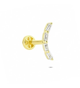 Glorria Altın Geometrik Tragus Piercing