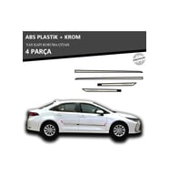TOYOTA COROLLA 2013 ÜZERİ YAN KAPI KORUMA ÇITASI PLASTİK + KROM