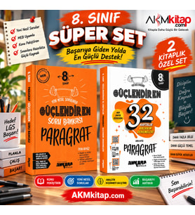 Ankara Yayıncılık 8.Sınıf Paragraf Soru Bankası ve 32 Haftalık Deneme Seti 2 Kitap