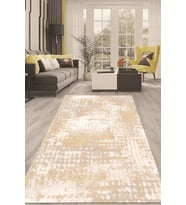 Dijital Kaymaz Taban Yıkanabilir Modern Renkli Salon Halısı Mutfak Halısı Yolluk ND-HT-86 (Krem)
