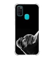 PrintiFy Samsung Galaxy M30S Uyumlu Köpek 1 Baskılı Şeffaf Köşe Korumalı Antişok Kılıf