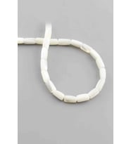 Sedef Doğal Taş Parlak Beyaz Silindir Kesim 6x10mm Dizi [AA]