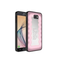 Samsung Galaxy J7 Prime Uyumlu Kılıf Aynalı Desenli Kamera Korumalı Parlak Zore Mirror Kapak (Açık Pudra)