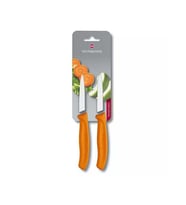 Victorinox  VT 6.7606.L119B Soyma Bıçağı,8Cm,Düz,Sc,Turuncu,2 Li Blister