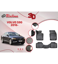 Volvo S90 2016+ 3d Paspas (Siyah - Beyaz)