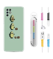 INFINIX Note 11 Pro Note 10 Hot 9 Play Kılıf Kablo Koruma Spiral Silikon Avokadolar1352
