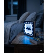 Kanatlı Kafatası Temalı Dekoratif LED Gece Lambası (Kristal Mavi)