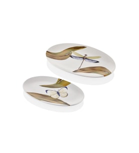 The Mia Blanche Oval Servis Tabağı 2 li Set  29-26 cm BLN0010