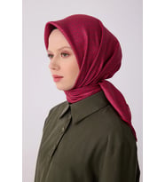 Belli Nostalji Serisi Twill İpek Desenli Eşarp 4317D