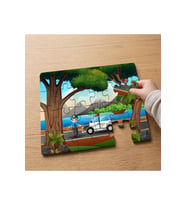 Trafik Polisi Tasarımlı 24 Parça Ahşap Çocuk Puzzle MPK0044