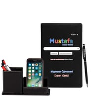 Bilgisayar Öğretmenlerine Özel Defter Kalem & Deri Kaplama Kalemlik Hediye Seti
