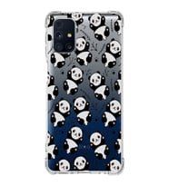 Samsung Galaxy M31s  Köşe Korumalı Antişok Kapak Panda Tasarımlı Şeffaf Silikon Kılıf