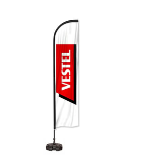 Vestel Logolu Yelken Bayrak Set