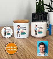 Kişiye Özel Karikatürlü Paramedik Hediye Seti T Kupa, Kalemlik, Anahtarlık Erkek Paramediğe Tıp Bayramı Hediyesi (Mavi)