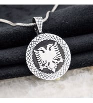 925 Ayar Gümüş Arnavut Kartalı Erkek Kolye