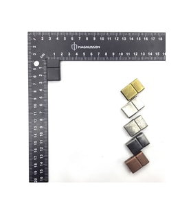 5x15 MM DERİ BİLEKLİK KİLİTİ MIKNATISLI KİLİT (10 ADET) (Siyah)