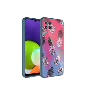 Samsung Galaxy M32 Uyumlu Kılıf Kamera Korumalı Desenli Sert Silikon Zore Epoksi Kapak (Model 3)