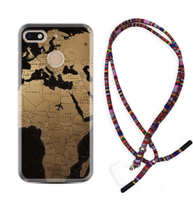 General Mobile GM8 Go GM9 GM20 Pro Plus Kılıf Boyun Asklı Rasta Silikon Map Planet 1656