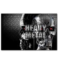 Cakapuzzle Heavy Metal Kurukafalar Metal Arkaplan  Puzzle Yapboz MDF (Ahşap) (120 Parça)