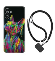 Samsung A23 A31 A32 A50 A51 A52 A53 A70 Kılıf Boyun Askılı Silikon Color Cat 1754