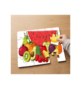 Meyveleri Tanıyalım Tasarımlı 24 Parça Ahşap Çocuk Puzzle MPK0303
