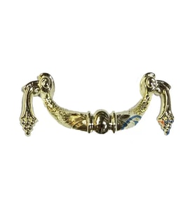 Dekoratif Zamak Üzümlü Kulp - 64mm, Sarı, 100 Adet