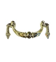 Dekoratif Zamak Üzümlü Kulp - 64mm, Sarı, 100 Adet