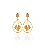 Kadir Jewellery 22 Ayar Altın Kaplama Kadın Sallantılı Küpe -El İşçiliği Ve Hipoalerjenik Küpe