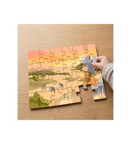 Afrika Hayvanları Tasarımlı 24 Parça Ahşap Çocuk Puzzle MPK0064