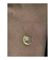 925 Ayar Gümüş Gold Dalga Kolye