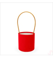 Hortum Saplı Kırmızı Kadife Kutu Küçük Boy - 12 cm