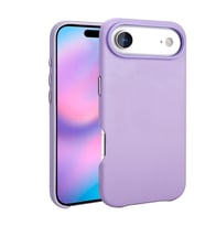 Apple iPhone 17 Air Uyumlu Kılıf M-safe Şarj Özellikli PU Deri Görünümlü Zore Kupra Kapak (Mor)