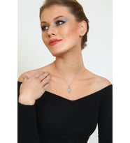 Opal Taşlı Sirius Kolye - 925 Ayar Gümüş Kolye