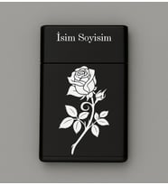 Çiçek Gül Desenli Metal Tabaka – Kişiye Özel İsimli Hediyelik