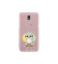 Samsung Galaxy J7 Pro ile Uyumlu Splash Mirket Tasarımlı Şeffaf Silikon Kılıf