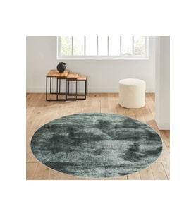 Eliana Home Baskılı, Yıkanabilir Kaymaz Taban Yuvarlak Halı LNA7091 120x120 cm (Yeşil)