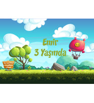 Doğa Temalı Doğum Günü Afişi 35X50 cm