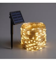 Güneş Enerjili 20 Metre LED Işık Şeridi 8 Mod Gün Işığı, Su Geçirmez