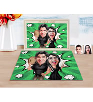 BK Gift Kişiye Özel Sevgililer Karikatürlü 1000 Parça Profesyonel Puzzle-18