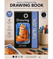 DreamArt Galery A5 Pastel Çizim Defteri 230 gr Velur (Velour) Ivory Kağıt 24 Yaprak Üstten Spiralli