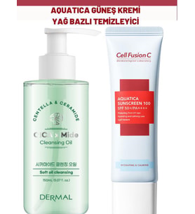 Cell Fusion C Aquatica Güneş Kremi ve Dermal Yağ Bazlı Temizleyici Seti