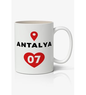 Antalya Baskılı Kupa Bardak Baskılı Kahve Kupa Bardak