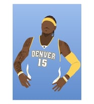 Carmelo Anthony Tablo Ahşap Poster Dekoratif